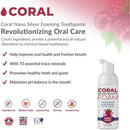 Coral Nano Silver Kids Fluoride Free Foaming Bubble Berry Coral Calcium Toothpaste, Natural Formula, SLS and Glycerin Free - 4 Ounce by CozyNest Decor