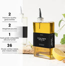 Molimoli Olive Oil Dispenser Bottle for Kitchen, Automatic Pourer, Glass Thin Bottle Dispenser for Kitchen, Olive Oil Cruet, | Set of 2 - Black by CozyNest Decor