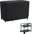 Kingling Grill Cart Cover, Waterproof Outdoor Prep Table Cover 46 Inch Stainless Steel Outdoor Patio Table Covers Rectangular for Metal Prep Cart Protection -46''L x 25''W x 40''H (Black) by CozyNest Decor