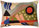 Lumbar Kandinsky Abstract Pillow Cover - Original Composition | Modern Chair Cushion | Modern Outdoor Pillowcase | Mid Century Chair Cushions | Hand Embroidered Wool Size 14x20 by CozyNest Decor