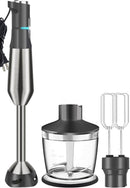 Immersion Blender RPM 16000±10% Scratch Resistant Hand Blender,15 Speed and Turbo Mode Hand Mixer, 3-in-1 Heavy Duty Copper Motor Stainless Steel Smart Stick with Egg Beaters and Chopper by TinyTreasures Baby Boutique