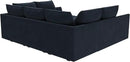 HONBAY Sectional Sleeper Sofa Velvet Sectional Sleeper Couch with Storage Modular Sleeper Sectional Sofa Couch for Living Room,Dark Blue by CozyNest Decor