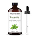 Majestic Pure Spearmint Essential Oil with Glass Dropper - Huge 4 Fl Oz - 100% Pure and Natural Spearmint Oil - Premium Grade Essential Oils for Diffuser, Aromatherapy, Soap and Candle Making by CozyNest Decor