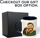Personalized Coffee Mug, Custom Drawing Portrait Gift, Funny Customized Coffee Gift for Men & Women, Custom Mugs with Pictures, Black 11oz Father's Day Mug by TinyTreasures Baby Boutique