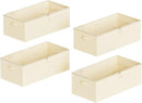 SpaceAid 4 Pack 10" High Under Bed Storage Containers, Large Underbed Storage Organizer Bins with Lids for Bedroom, Dorm, Clothes, Closet Organization, Bed Sheets and Blankets (Beige) by CozyNest Decor