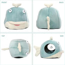 Lcybem Cat Beds for Indoor Cats - Cat Bed Cave with Removable Washable Cushioned Pillow, Calming Cozy Soft Cat Cave, Cute Friendly Dolphin Cat Houses for Indoor Cats No Deformation Pet Bed, L by CozyNest Decor