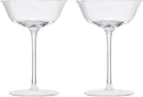 Vintage Crystal Coupe Glasses Set Of 2 Clear Radiance Champagne Martini Cocktails Hand Blown Classy by The Wine Savant
