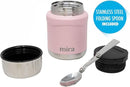 MIRA 15 oz Insulated Food Thermos for hot and cold foods - Leak-Proof Stainless Steel Container with Spoon - Rose Pink by TinyTreasures Baby Boutique