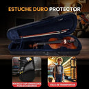 Pyle 3/4 Size Beginner Violin Starter Kit, Violin Starter Package with Travel Case & Bow, Extra Strings, Digital Tuner, Shoulder Rest & Cleaning Cloth for Students, Kids, Adults by TinyTreasures Baby Boutique