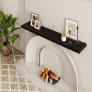 48 inch Floating Shelves for Wall Large Wall Mounted Shelves with Invisible Brackets, Black Long Shelves for Bathroom, Living Room, Kitchen, Office, 48x9.1 inch deep Set of 2 by CozyNest Decor