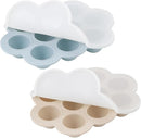 PandaEar 2 Pack Baby Food Freezer Tray with Lids, Silicone Baby Food Storage Container for Homemade Baby Food, Fruit, Purees and Breastmilk (Blue/Tan) by TinyTreasures Baby Boutique