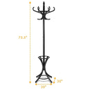 Wood Standing Hat Coat Rack with Umbrella Stand by LJGDeals