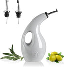 Sweejar Ceramic Olive Oil Dispenser Bottle,24 Oz Opaque Cruet Protects EVOO Oil to Reduce Oxidation, Suitable for Storage Vinegar, Coffee Syrups, Liquids (Gray) by CozyNest Decor
