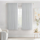 MIULEE Greyish White Back Tab Blackout Curtains 63 Inches Long 2 Panels Set for Living Room Bedroom Privacy, Rod Pocket/Pinch Pleat Thermal Insulated Room Darkening Pleated Light Blocking Drapes by TinyTreasures Baby Boutique