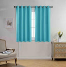 MIUCO Blackout Curtains Room Darkening Curtains Textured Grommet Window Curtains for Bedroom 2 Panels 52x63 Inch Long Turquoise by TinyTreasures Baby Boutique