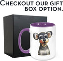 Personalized Coffee Mug, Custom Photo Caricature Gift, Funny Customized Coffee Gift for Men & Women, Custom Mugs with Pictures, Purple 15oz Customized Ceramic Tea Cup by TinyTreasures Baby Boutique