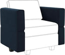 Belffin Modular Sofa Armrest Backrest Module for Modular Sectional Sofa Couch Side Armrest, Backrest Velvet Blue by CozyNest Decor