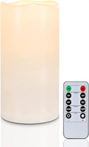 5plots 4" x 8" Single Waterproof Outdoor Flameless Candles, Battery Operated Flickering LED Pillar Candles with Remote and Timers for Indoor Outdoor Lanterns, Long Lasting, Large by CozyNest Decor