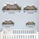 Personalized Name Sign, Mountain nursery decor, Layered Nursery baby name sign, Woodland nursery decor, Woodland theme nursery, Baby woodland nursery, Nursery name sign for boys gift/7 by TinyTreasures Baby Boutique