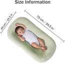 Baby Lounger Pillow Soft Organic Cotton Breathable Infant Lounger for Home and Travel (Blue) by TinyTreasures Baby Boutique
