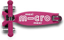 Micro Kickboard - Maxi Deluxe Foldable LED - Three Wheeled, Lean-to-Steer, Fold-to-Carry Swiss-Designed Micro Scooter for Kids with Motion-Activated Light-Up Wheels for Ages 5-12 by TinyTreasures Baby Boutique