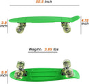 Skateboards Complete 22 Inch Mini Cruiser Retro Skateboard for Kids Boys Youths Beginners by TinyTreasures Baby Boutique