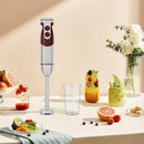 MegaWise 5-in-1 Immersion Hand Blender Set with Variable Speed, 400W, Stainless Steel - Includes Chopper, Whisk, Milk Frother, and Beaker - Ideal for Soups, Smoothies, Baby Food & More (RED) by TinyTreasures Baby Boutique