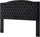 24KF Upholstered Tufted Button Velvet Headboard,Comfortable Fashional Headboard King/CA King Size,Black by CozyNest Decor
