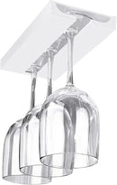 Wine Glass Holder Under Shelf or Cabinet Punch-free,Wine Glass Rack Stemware Rack Glassware Drying Storage Hanger for Kitchen,Bar and Restaurant (White) by CozyNest Decor