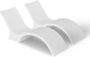 Ledge Lounger - Signature Chaise Deep - Inside Pool & Sun Shelf Lounge Chair - Designed for Deep Shelves 10”-15” - Compatible with All Pool Types - Poolside & Sun Deck Tanning - Set of 2 - White by GreenHaven Gardens