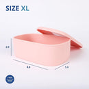 BLUE GINKGO Nesting Silicone Containers - Large Silicone Food Storage Container | BPA Free, Airtight, Dishwasher and Freezer Safe (47.5 oz) - Pink by TinyTreasures Baby Boutique
