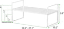Expandable Cabinet Storage Shelf Stackable Organizer Rack for Kitchen Bathroom Pantry Spice Cupboard Countertop Home Office Desk Heavy Duty Nonslip White Large 2 PACK by CozyNest Decor