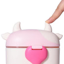 Bebamour Baby Formula Dispenser On The Go, Formula Container to Go, Formula Holder for Travel, Candy Fruit Snack Storage Container with Scoop and Leveller (Light Pink Cow) by TinyTreasures Baby Boutique