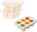Baby Food Freezer Tray with Lid 2 Pack, Silicone Breastmilk Popsicle Mold, Baby Food Storage Container, Ice Cube Maker for Homemade Baby Meals (Carnation) by TinyTreasures Baby Boutique