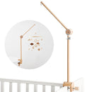 Baby Crib Mobile Arm - Wooden Mobile Arm with Height Adjustable＆360° Rotatable Upgraded Arched Base Nursery Mobile Holder for Crib Mobile Hanger Baby Crib Attachment Nursery Decor by TinyTreasures Baby Boutique