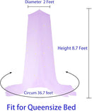 BCBYou Bed Canopy Mosquito Net with Fluorescent Stars Glow in Dark for Baby, Kids, and Adults, for Cover The Baby Crib, Kid Bed, Girls Bed Or Full Size Bed (Purple) by TinyTreasures Baby Boutique