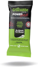 Crocodile Cloth PowerSCRUB Cleaning Wipes – 10 (15" x 10") Dual-Surface Cloths, Heavy-Duty, Moist, Absorbent, & Disposable - Safe on Skin & Multiple Surfaces by CozyNest Decor