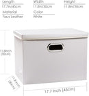PRANDOM Large Stackable Storage Bins with Lids [5-Pack] Leather Fabric Foldable Storage Boxes Organizer Containers Baskets Cube with Cover for Bedroom Closet Office Nursery White (17.7x11.8x11.8) by TinyTreasures Baby Boutique