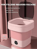 Portable Washing Machine, Mini Washer,16L Upgraded Large Capacity Foldable Washer.Deep Cleaning of Underwear, Baby Clothes and Other Small Clothes.Suitable for Apartments, Dormitories, Hotels.(Pink) by CozyNest Decor