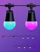 Govee Smart Outdoor String Lights 2, 48ft Outdoor Lights with Dimmable Warm White LED Bulbs, 47 Scene Modes for Patio, Backyard, Balcony, IP65 Waterproof, Works with Alexa, App Control by CozyNest Decor