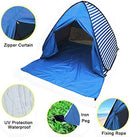 Pop Up Beach Tent Shade Sun Shelter UPF 50+ Canopy Cabana 2-3 Person for Adults Baby Kids Outdoor Activities Camping Fishing Hiking Picnic Touring(Dark Blue Stripes) by TinyTreasures Baby Boutique