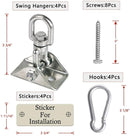 Heavy Duty Swing Hangers for Wooden Sets 2000 LB Capacity Hammock Hanger 360 Swivel Stainless Steel Swing Hardware Accessories 2 Packs for Porch Playground Yoga Heavy Bag by TinyTreasures Baby Boutique