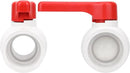 2-1/2" PVC Ball Valve Water Pipe Shut-off Valve Socket with Red T-Handle for Cold Water Supply lines, Irrigation Pipe fitting System(Socket x Socket), 2.50" PVC Water Shut-off Valves Fitting, SCH40 by GreenHaven Gardens