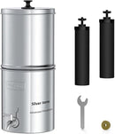 Waterdrop 2.25G Gravity-fed Water Filter System, with Silver Ions Enhanced Filtration with 2 Black Carbon Filters and Metal Spigot by CozyNest Decor