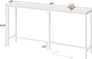 SUPERJARE Console Table with Outlet, 63 Inch Sofa Table with Charging Station, Narrow Entryway Table, Skinny Hallway Table, Behind Couch Table, for Living Room, Plants, White by CozyNest Decor