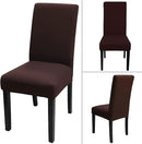 JQinHome Dining Room Chair Covers Set of 8, High Stretch Chair Slipcover Removable Washable Chair Seat Protector Cover for Home Party Hotel Wedding Ceremony (Coffee) by CozyNest Decor