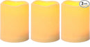 CANDLE CHOICE Waterproof Outdoor Battery Operated Flameless Candles with Timer Realistic Flickering Plastic Fake Electric LED Pillars for Lantern Garden Wedding Christmas Decorations 3”x4” 3 Pack by GreenHaven Gardens