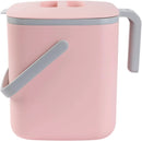 BLUE GINKGO Kitchen Compost Bin [5L / 1.32 GAL] – Filter-Free, Odor-Tight Countertop Food Waste Pail with Handles (Made in Korea, Pink) by GreenHaven Gardens