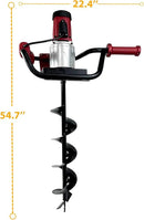 JACKCHEN 1500W Electric Post-Hole Digger with 6-Inch Auger Bit, Earth Auger Drill, Auger Bit Earth Auger, Ideal for Post Hole Digging, Drilling, Tree Planting, Red by GreenHaven Gardens