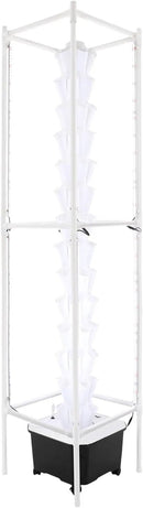 Hydroponic Growing Tower System Kit, 70-Plant Vertical Hydroponics Garden Tower with LED Grow Light, for Outdoor Indoor Herbs Fruits Vegetables Smart Garden Planter Kit by GreenHaven Gardens